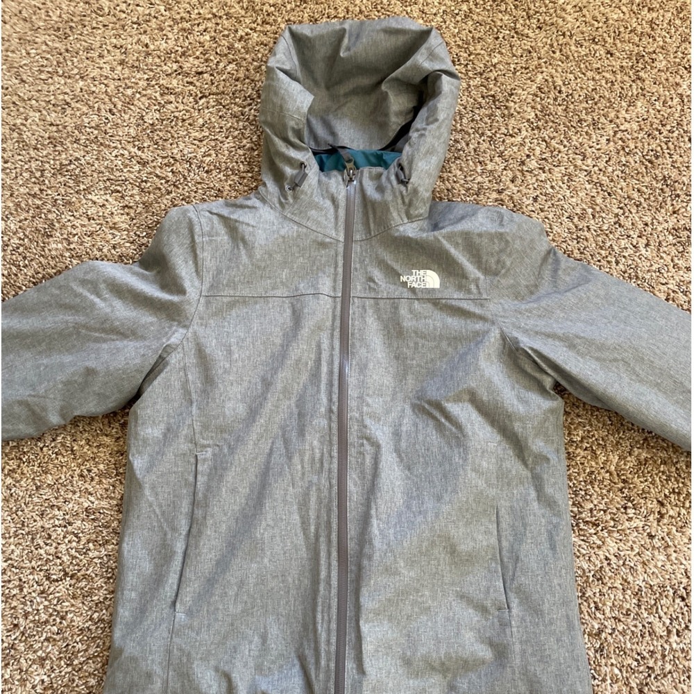 The North Face Womens DryVent Hooded Quilted Insulated Jacket Heather Grey M - Picture 6 of 16